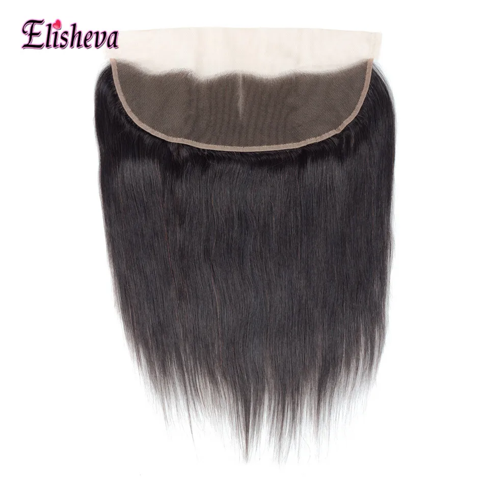 Elisheva бразильские прямые волосы 3 пучка с фронтальной не Реми человеческие волосы уха к уху Натуральные Цветные пучки с закрытием 13x4