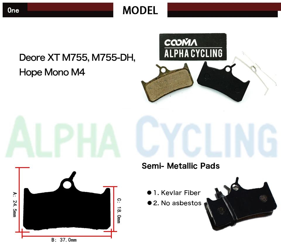 Дисковые Тормозные колодки для велосипеда HOPE MONO M4 и SHIMANO M755 4 пары полимерные