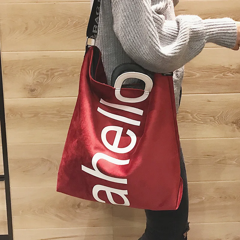 جديد كبير قدرة المخملية يد أزياء سيدة إلكتروني الكتف Crossbody حقيبة عالية الجودة المرأة حقيبة تسوق حمل جديد كبير قدرة المخملية يد أزياء سيدة إلكتروني الكتف Crossbody حقيبة عالية الجودة المرأة حقيبة تسوق حمل