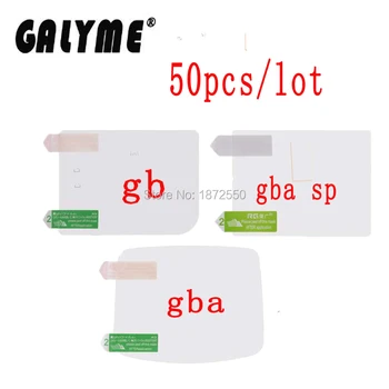 

50pcs/lot New Arrival Transprent Plastic LCD Screen Lens Protector Protective Film Fit GameboyAdvance GBASP Console Handheld