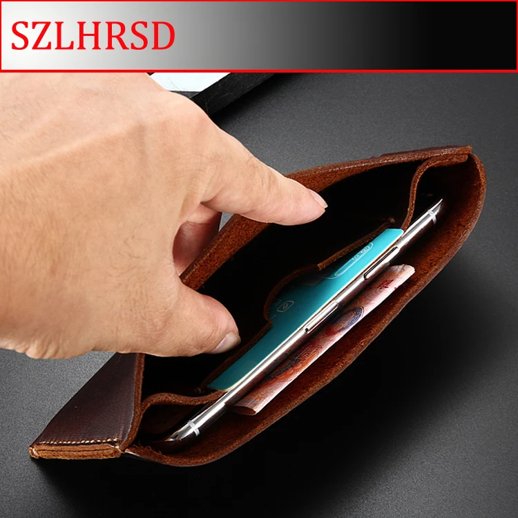 

SZLHRSD Genuine Leather Wallet Case For Sony Xperia L2 XA XZ XZ2 L1 R1 Z5 Compact XA Ultra XZ2 Premium Pouch Cases bag