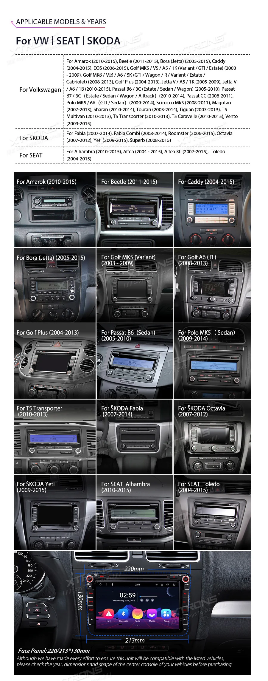 Flash Deal XTRONS 8" Android 8.1 Octa Core GPS Car Stereo DVD Player for VW Volkswagen Golf MK5 Jetta V Magotan Passat B For SKODA For SEAT 2