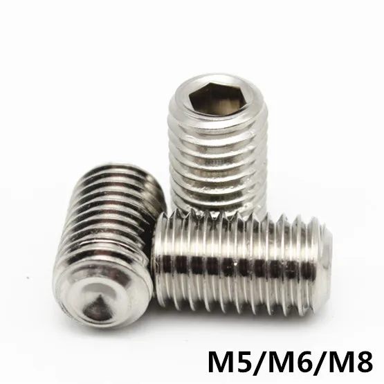 M5/M6/M8 DIN916 GB80 набор винтов вогнутые концевые винты 304 нержавеющая сталь внутренняя