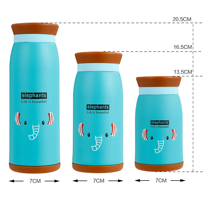 Baby Insulated Cup Vacuum Flask Children Thermos Drink Water Bottle Stainless Steel Animal Printing Portable Learning Cup BB5066 (8)