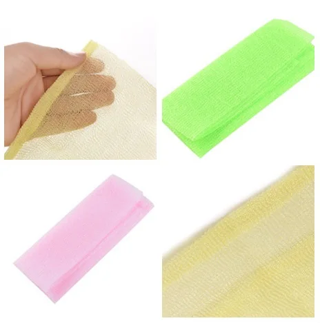 1Pc Exfoliating Beauty Skin Wash Towel Back Scrub Multi Colors Nylon Bath Shower Cloth 3 Colors Hot