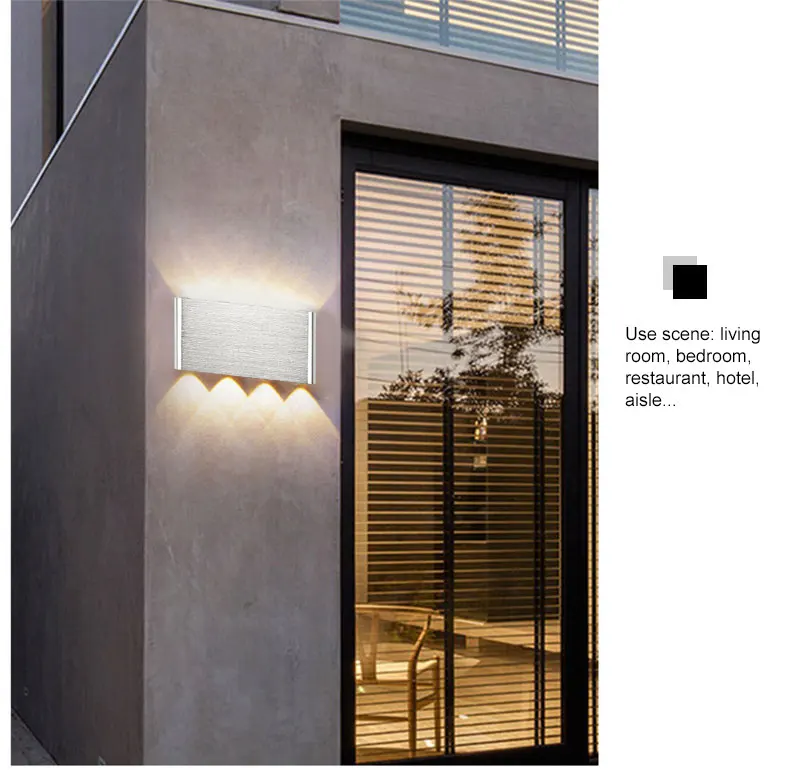 Светодиодный настенный светильник 2 Вт 4 Вт 6 Вт 8 Вт современный бра лестничный светильник 110 В 220 В алюминиевый декоративный настенный светильник для гостиной, спальни, внутреннего освещения
