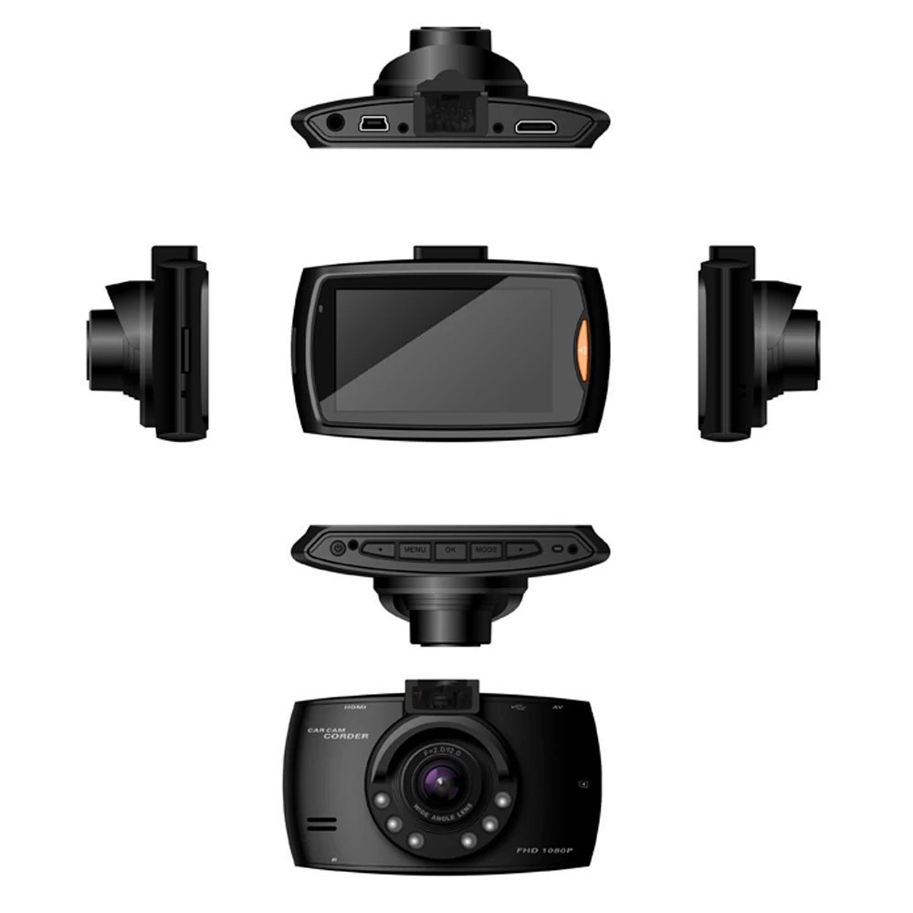 2017 New Podofo Two lens Car DVR Dual Camera G30 1080P Video Recorder With Rear View Cameras Loop Recording Camcorder BlackBox