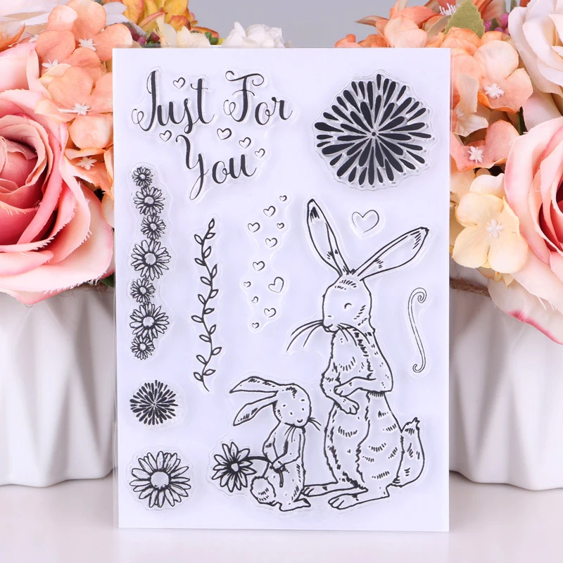 

Rabbit Transparent Clear Stampr DIY Scrapbooking Photo Album Decorative Paper Card Crafts Handmade Gift