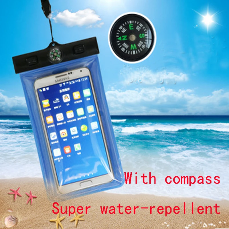 Smartphone accessories Compass waterproof smartphone bag high quality waterproof pounch 20M water universal waterproof case