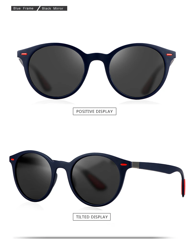 2019 New Polarized Women's Sunglasses UV400 Glasses Round Frame Men's Sunglasses Classic Fashion Brand Design Driving Sunglasses (45)