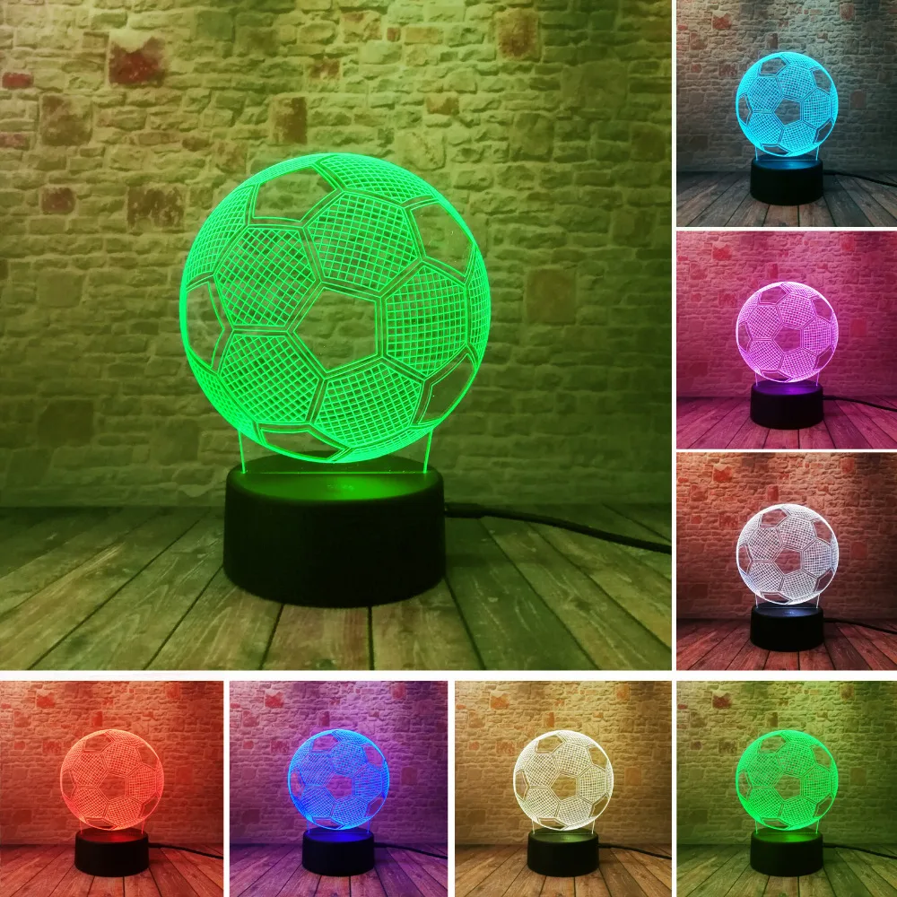 3D LED Night lamp 7 color change ball souvenir night light home decor table lamp kids bedroom Night lights