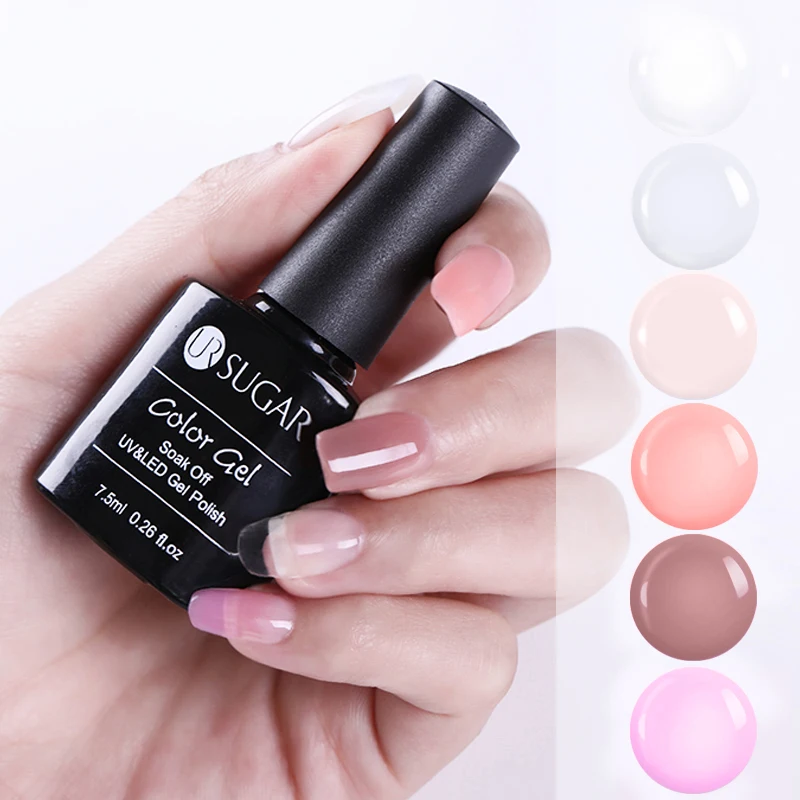 اور السكر 7.5 مللي الوردي الأبيض واضح هلام مسمار UV بولي منشئ تمديد هلام سريعة مسمار الفن نصائح ل هلام مسمار البولندية تمديد هلام