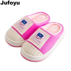 Детская обувь новые осенние и зимние качества домашняя обувь для девочек теплые домашние Нескользящие тапочки милые Candyo-Цветной ctton обувь