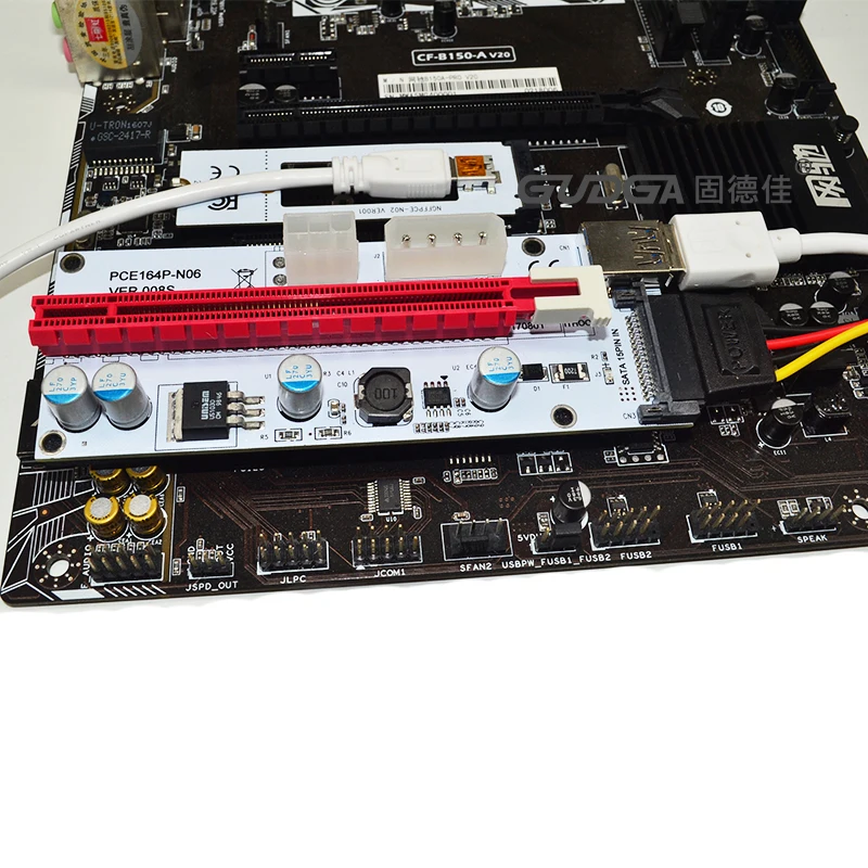 M.2 NGFF к разъему PCI-E X16 передача карты Майнинг m.2 Райзер с sata 6pin 4pin molex Райзер карта рейзер для Биткоин Майнинг