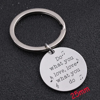 

Musical Note Keychain Do What You Love Love What You Do Keychain For Music Lover Gift Fashion Key Fobs Charm Jewelry Tag