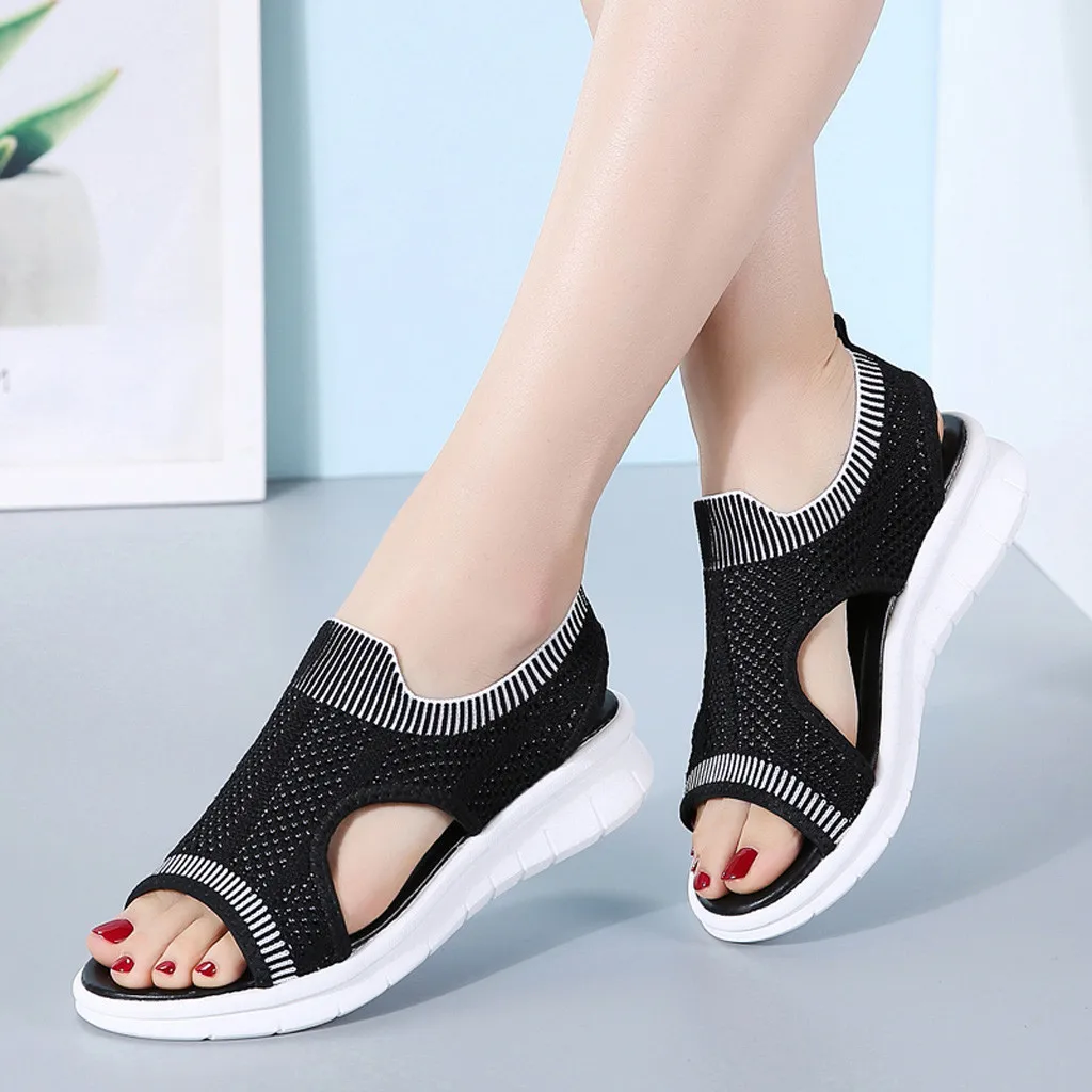 

Fashion Women Sandals Open Toe Breathable Comfort Hollow Out Casual Wedges Mesh Shoes Sandals Non-slip Shoes Woman Zapatos Mujer