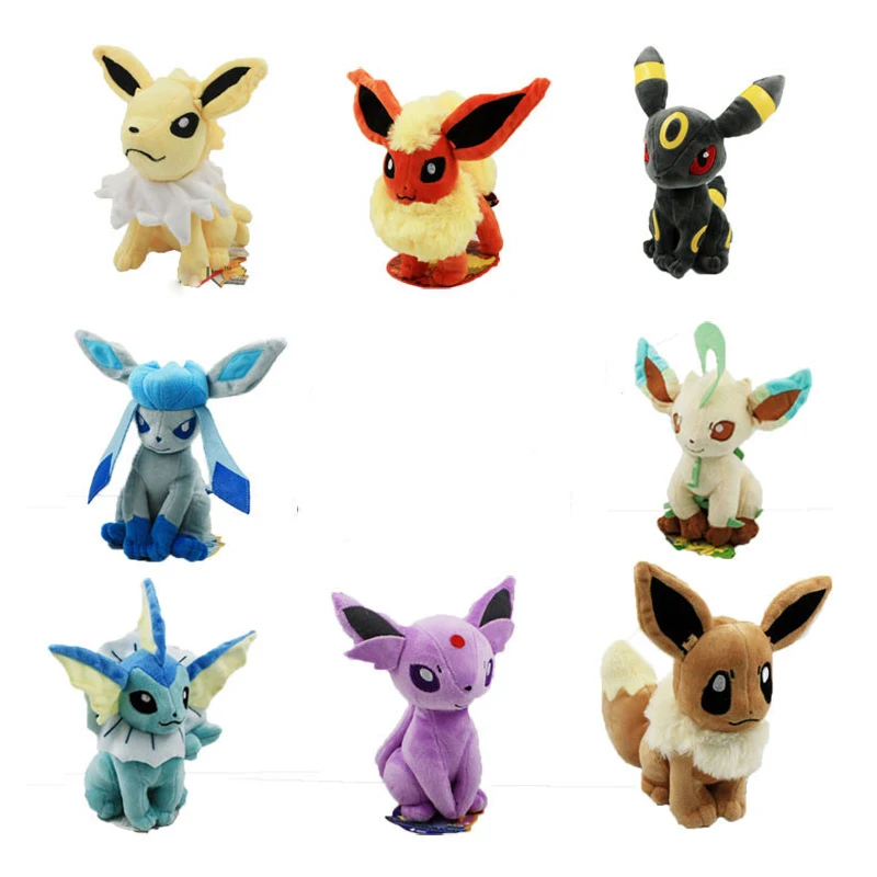 Аниме плюшевая игрушка Eevee плюшевая кукла мягкая игрушка Umbreon Leafeon Espeon vaporion Flareon Sylveon для детских игрушек