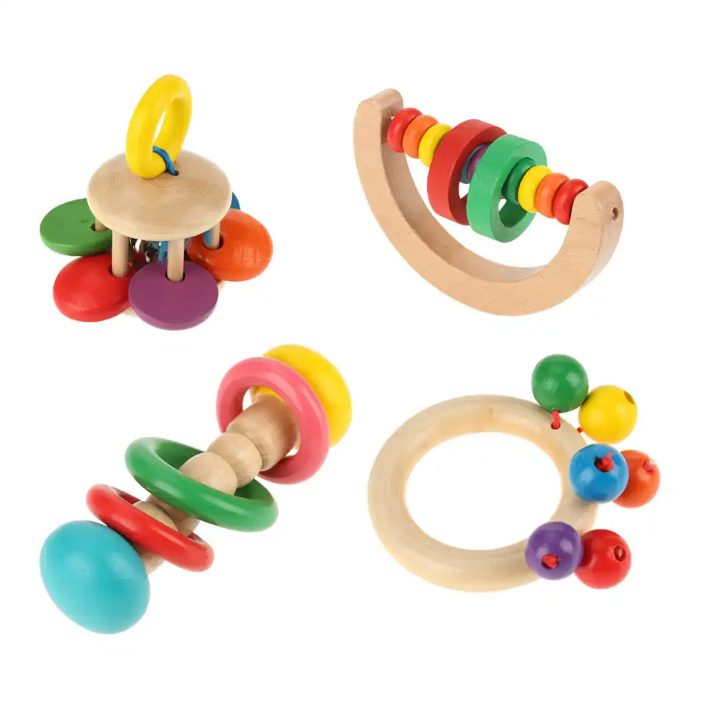 wooden baby rattle