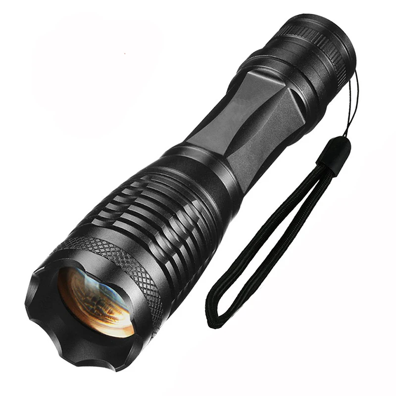 

PANYUE Wholesale 10PCS E6 XM-L T6 LED Flashlight Torch Zoomable Flashlight 1000LM 5 Mode Self Defense Tactical Flashlight Torch