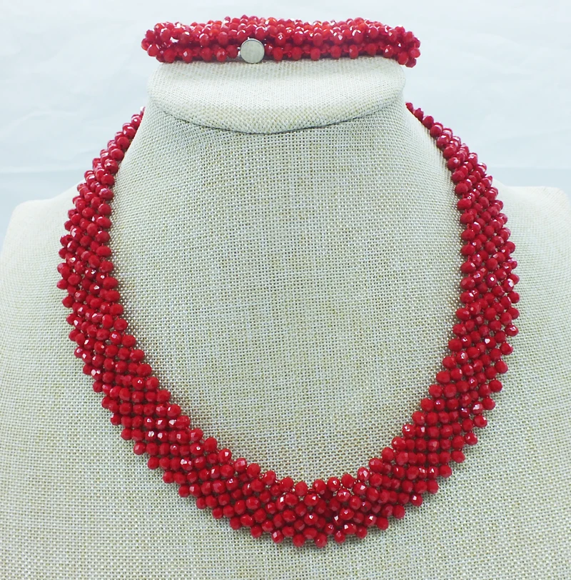 

Africa Nigeria the most popular bride wedding Crystal jewelry set