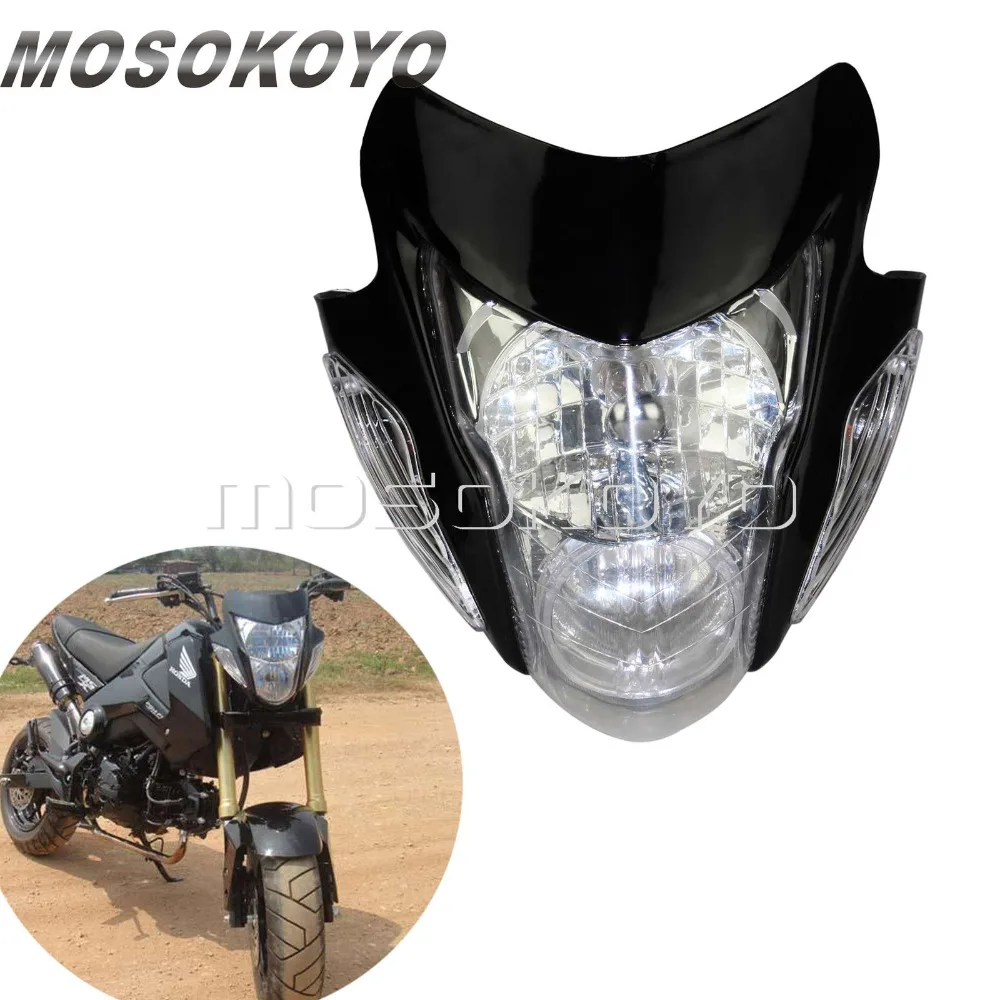 

Motorcycle Black Motocross Headlight Streetfighter Head Lamp for Suzuki Yamaha Honda Kawasaki CBR GSXR