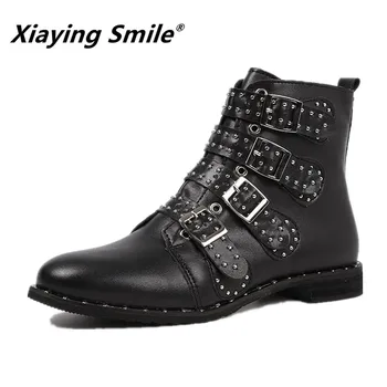 Xiaying Smile Newest Style Women Motorcycle Boots Autumn/Winter Fashion Shoes Ladies Solid Crystal Fleeces Zip Warm Boots Shoes Xiaying Smile Newest Style Women Motorcycle Boots Autumn/Winter Fashion Shoes Ladies Solid Crystal Fleeces Zip Warm Boots Shoes