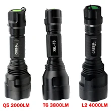 Rechargeable Led Flashlight CREE XML T6 XML L2 Q5 Waterproof 5 mode 18650 battery tactical hunting camping bicycle flash light
