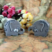 Новое прибытие-Новорожденный ребенок Keepsake/семейный подарок слон формы Первый зуб и первая коробки для локонов металлические изделия брелок коробка