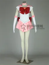 Anime sailor moon pequeña dama chibi usa japonés uniforme cosplay traje de halloween dress + collar + bowknot + guantes + head band