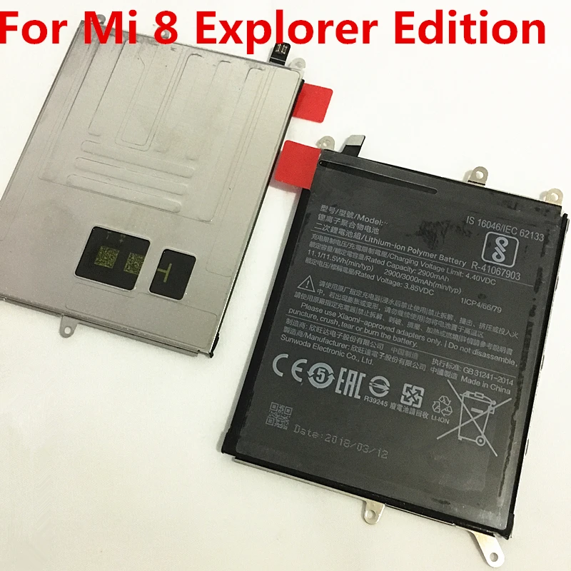 TMIOLOC New Original Real 3000mAh Battery For Xiaomi Mi 8 Explorer ...
