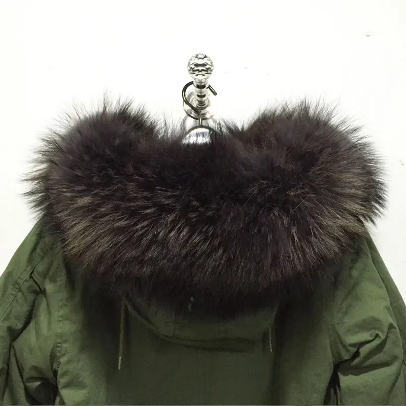 Модная плотная теплая черная куртка с серым лисьим мехом, меховым воротником из енота, парка Mr furs, пальто
