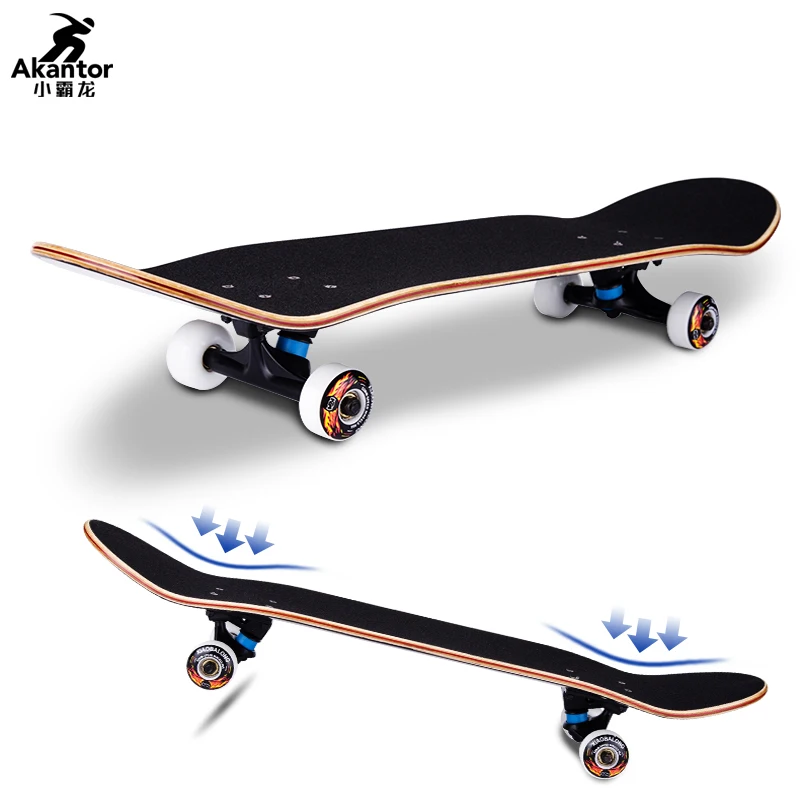 ABEC-11PRO взрослый четырехколесный скейтборд двойной скрабби клен скейтборд 5 дюймов Магний алюминиевый сплав кронштейн для грузовиков