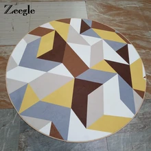 Zeegle Европейский напольный коврик круглый коврик для гостиной детский коврик для комнаты Добро пожаловать коврик на порог Противоскользящий компьютерный стул коврик