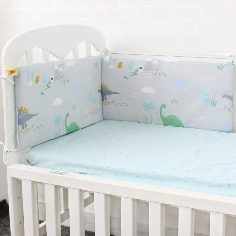Детские мягкие бортики для кровати хлопок детская защита для кроватки мультфильм длина 120 см кроватка бамперы в кроватку для новорожденных