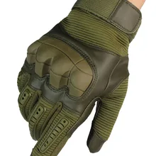 Военные тактические резиновые жесткие перчатки на концах пальцев, армейские Пейнтбольные перчатки для стрельбы, страйкбола из искусственной кожи, перчатки для сенсорного экрана