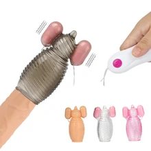 Male 7 Vibrating Pussy Glans Sleeve Vibrator Penis Delay Exerciser Penis Enlarger Extender Masturbator Vibrator Sex Toys for Men