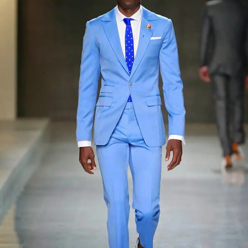 Custom-Made-Tailor-Blue-Suit-Men-Suits-Street-Summer-Beach-Smart-Casual-Tuxedo-Stage-Show-Suit