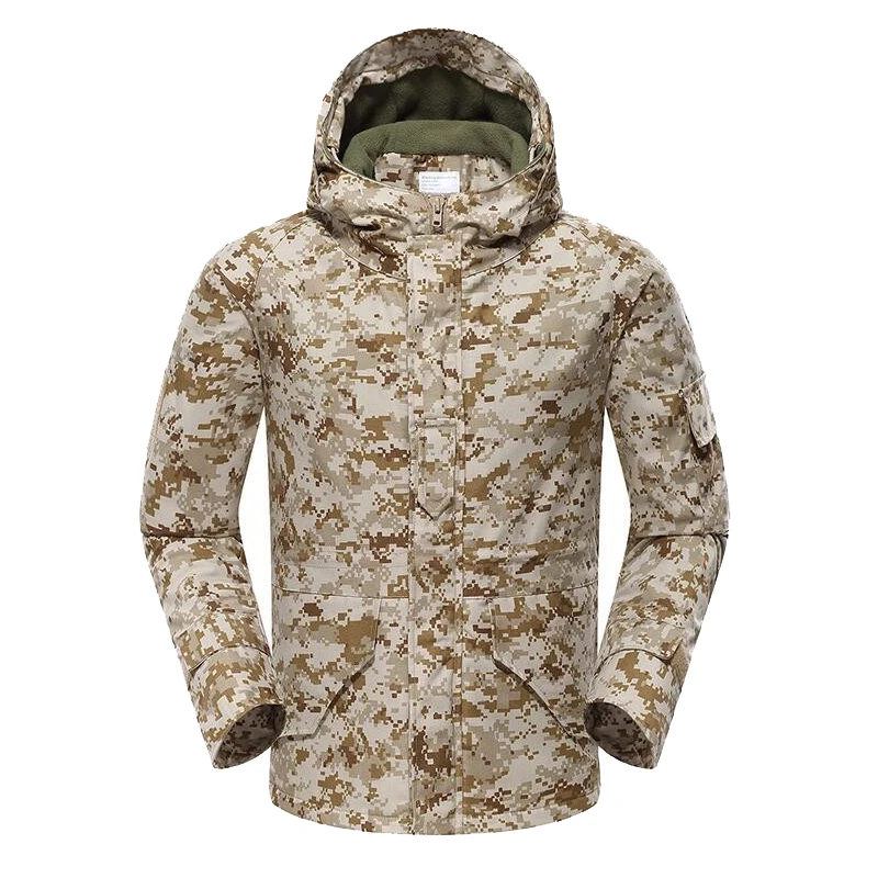 G8 армейская тактическая ветровка мужская водонепроницаемая военная камуфляжная Полевая куртка зимняя теплая Толстая флисовая куртка с капюшоном