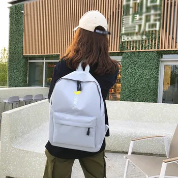 

Women Canvas Backpack Student Bag Fresh College Wind Backpack Fashion Travel Bag