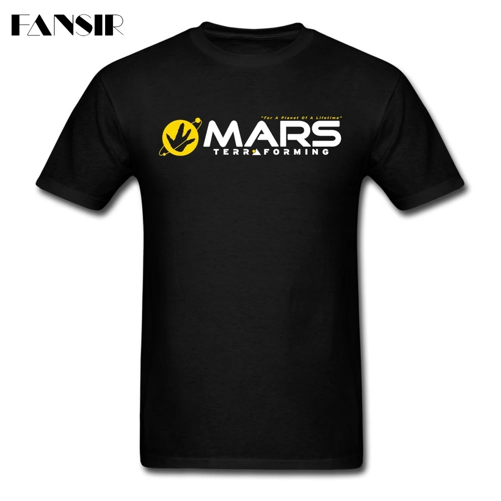 Новейшие мужские футболки Mars terraформованные с коротким рукавом из чистого хлопка