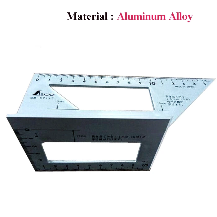 Высококачественный деревянный инструмент японский алюминиевый сплав или пластик деревообрабатывающий Многофункциональный квадратный 45 градусов 90 градусов измерительная линейка