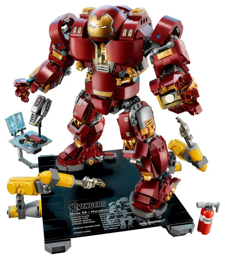 

1372Pcs Super Genuine Hero Series The 76105 Iron Man Anti Hulk Mech Set Kid Toy Building Bricks Blocks Model Gifts