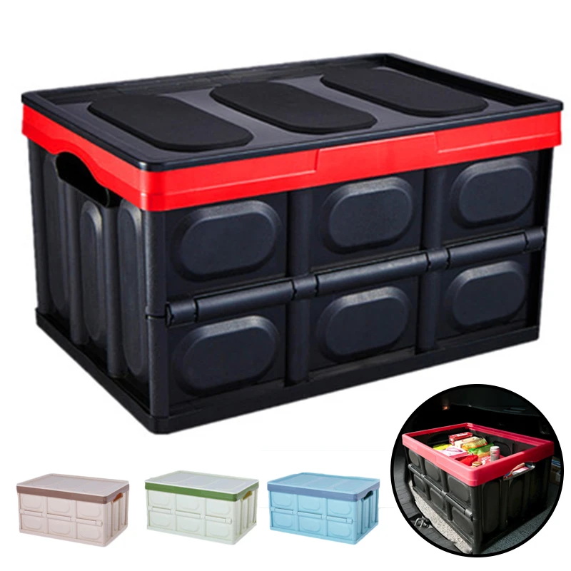 Folding Car Trunk Organizer Storage Box Collapsible Nonslip Auto Cargo