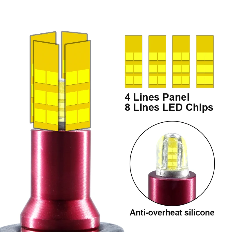 CARLitek 13500LM H11 Led H8 H9 Авто Мини лампа H7 H3 H1 H27 880 5202 фронтальный светодиодный para Кабеза