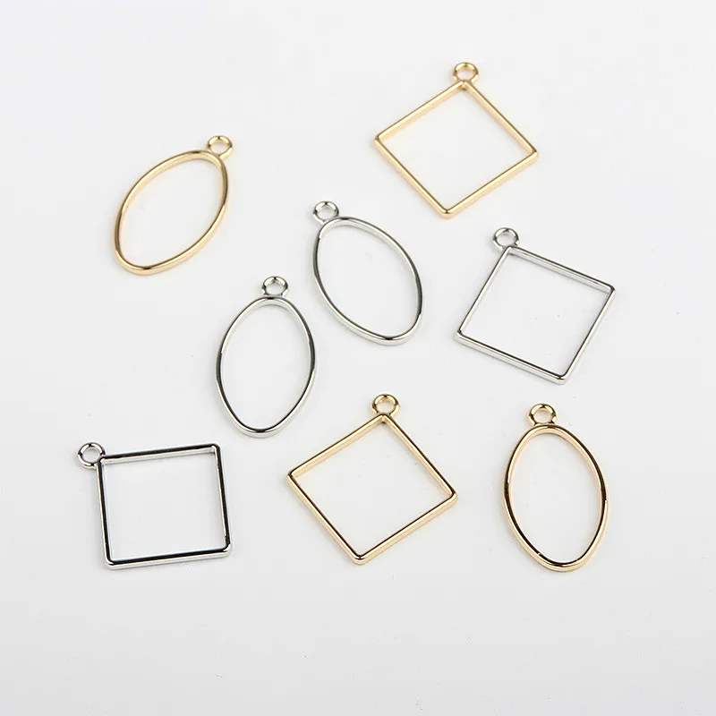 

DIY ornaments geometric simple alloy accessories handmade version of circular extremely short earrings clip jewelry material