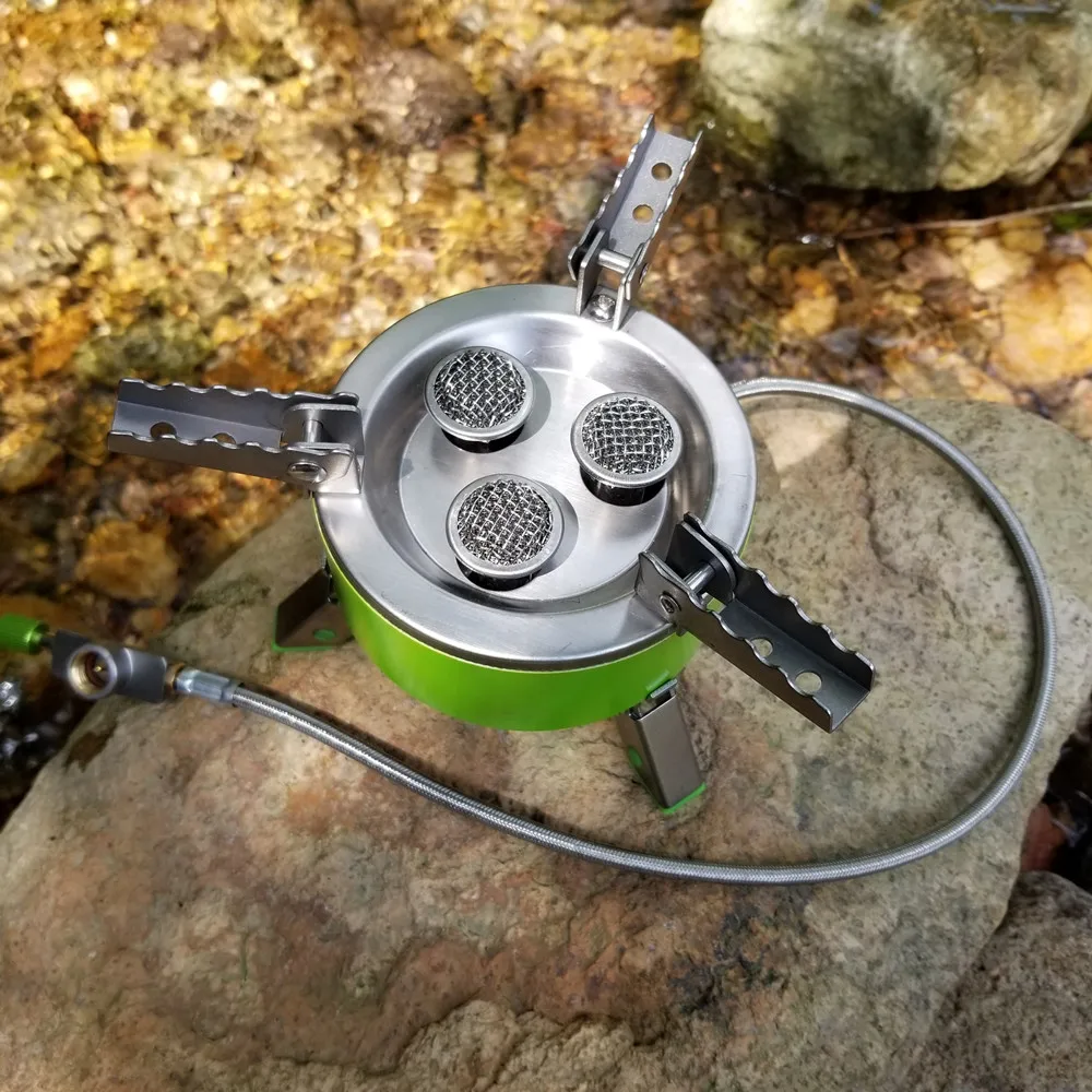  BRS Outdoor Gas Cooker Burner Camping Cooking Advantages Portable Folding 3 Fire Source Burner BRS-