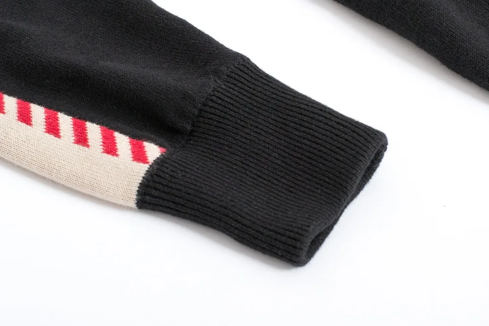 Harajuku Осень зима теплая водолазка для женщин Винтаж Черный свитер хлопок трикотаж пуловер трикотажные топы геометрический утолщаются