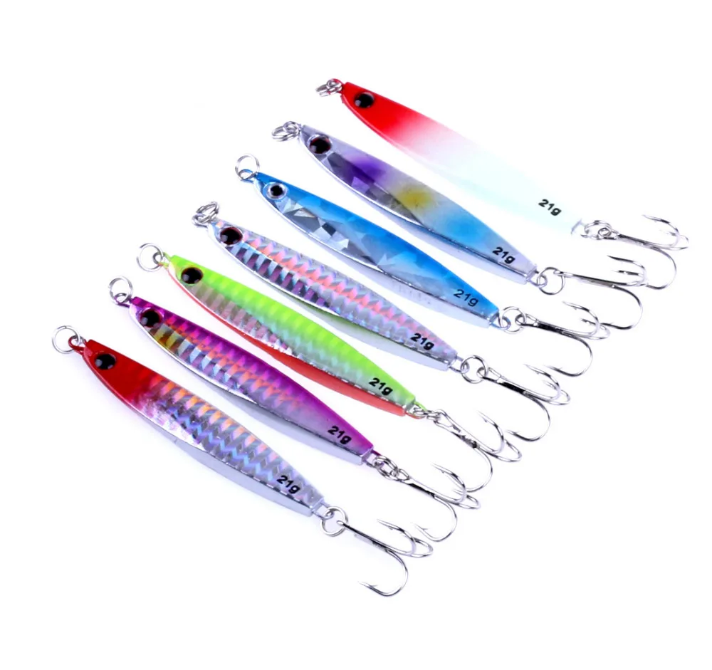 50PCS HENGJIA Jigging Lures Lead Bait Hard Fishing Bait Isca Artificial
