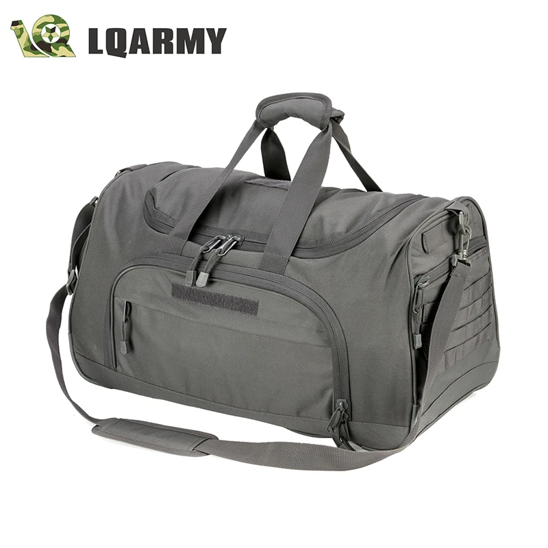 

LQARMY 68.6L Military Large Duffel Bag Shoulder bag Handbag Dual-use Package for Fitness, Swim and Travel (Grey)