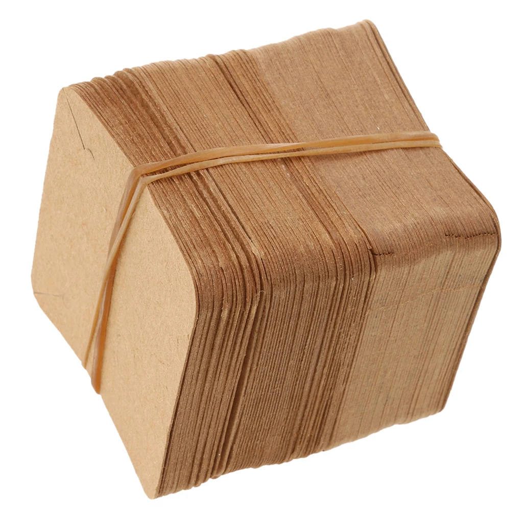 

100 Pieces 5 x 5cm Blank Brown Kraft Paper Earrings Display Cards Jewelry Display Hanging Cards